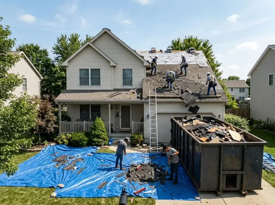 roof-replacement-debris-remova-004 — frequently asked questions, Cheapest Dumpster Rentals in Brownsburg, IN